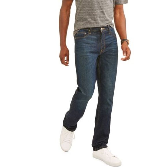 Men's Dark Denim Slim Fit Jeans W36 x L30 - Picture 1 of 11